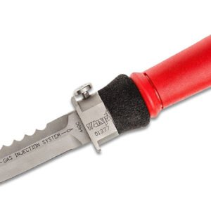 wasp injection knife original red rubber grip